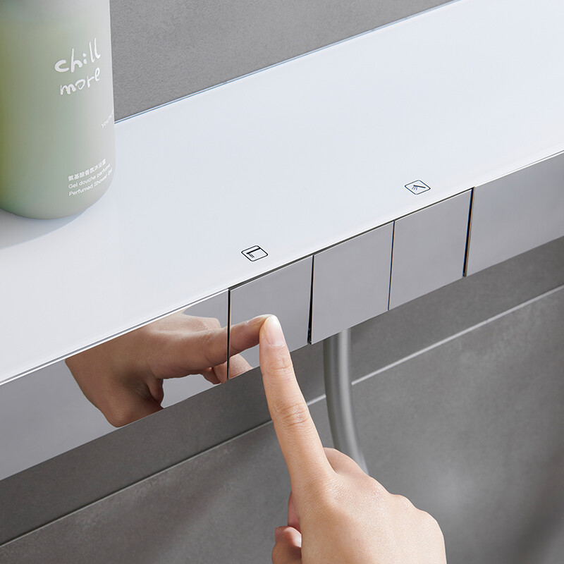 Guduo GDOU bathroom two-function with lift rod smart constant temperature large storage table wall-mounted shower set 82093