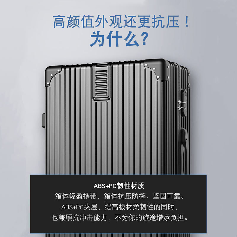 Tiffany Carney Super Large Capacity Suitcase Zipper Style Men's Business Travel Plane Check-in Trolley Case Anti-Scratch and Anti-fall Female Student Universal Wheel Large Size Thickened Suitcase Password Case Leather Suitcase Black Scratch-Resistant 40-inch Student Accommodation