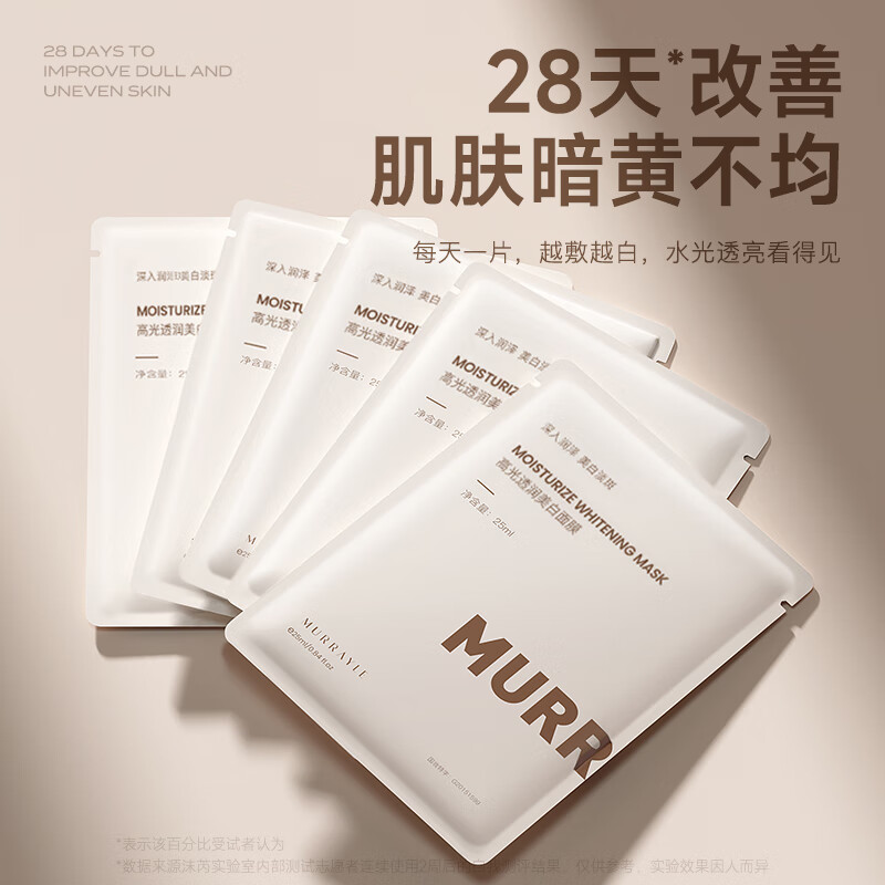 Mori Niacinamide Mask Hydrating, Moisturizing, Whitening, Remove Yellowing, Darkness, Brighten Blemishes 25ml single piece