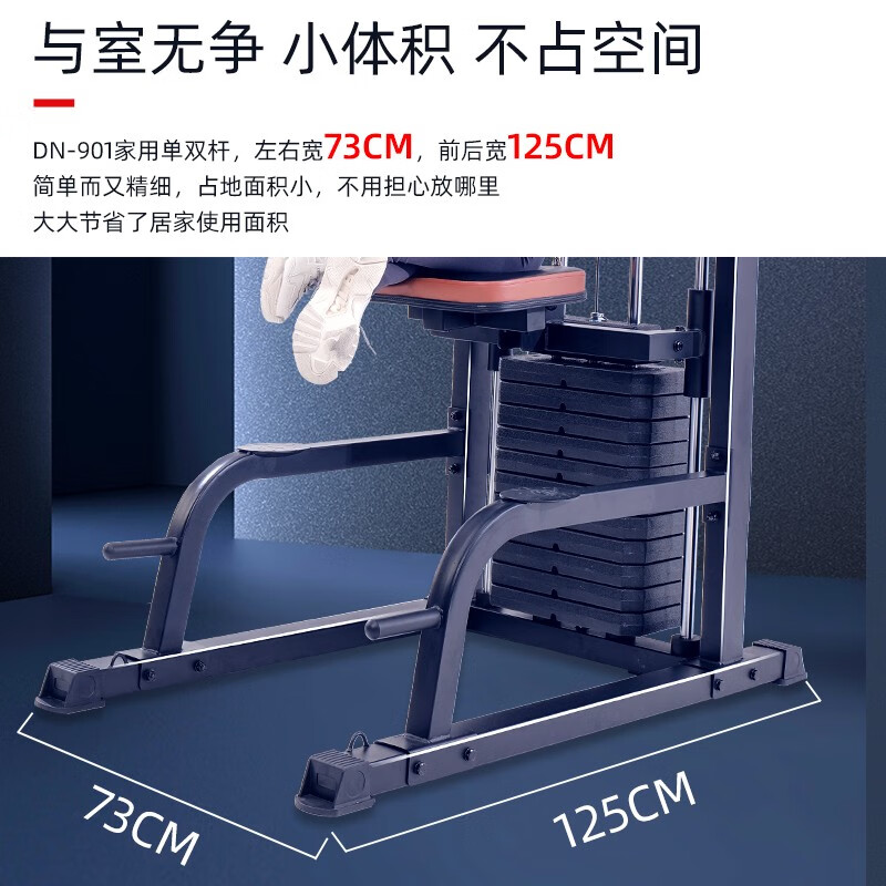 DEWEINUO pull-up machine with power assist household single and parallel bars floor-standing multi-functional men's fitness equipment horizontal bar 901 classic model upgraded with high pull training 70KG counterweight package installation
