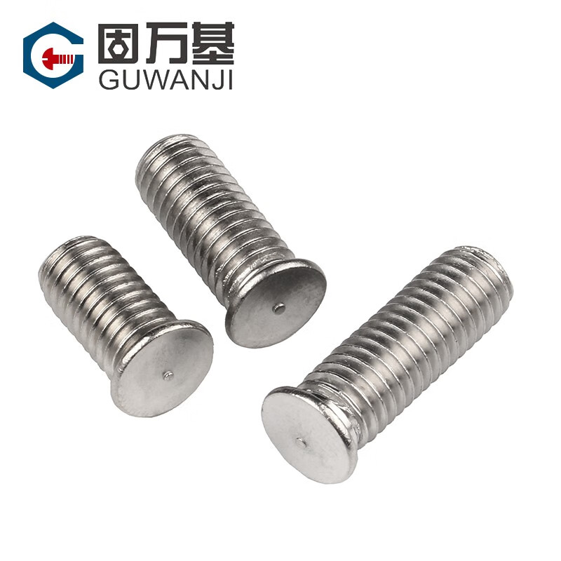 Guwanji 304 stainless steel welding screws, spot welding screws, implant welding nails, welding studs, bolts, screws, spot welding posts, M10x25 10 pieces, 304 material
