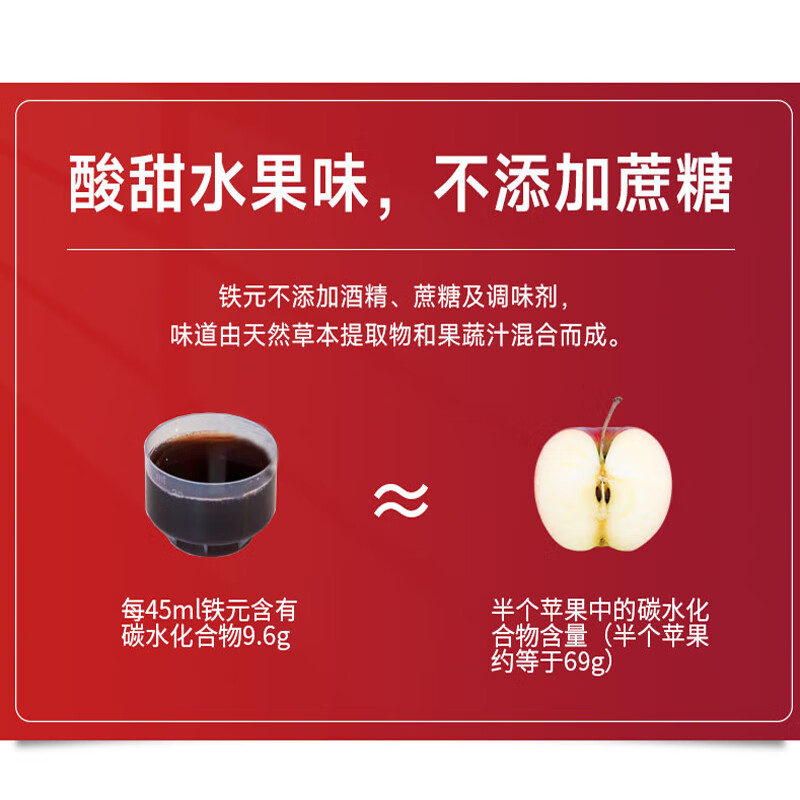 FLORADIXSalus German Salus Iron Supplement Iron Supplement for Postpartum Pregnant Women Deficient in Iron, Replenishing Qi and Blood to Improve Anemia and Lactation Classic Red Version Iron Supplement Oral Liquid 500ml*2 Bottles*1