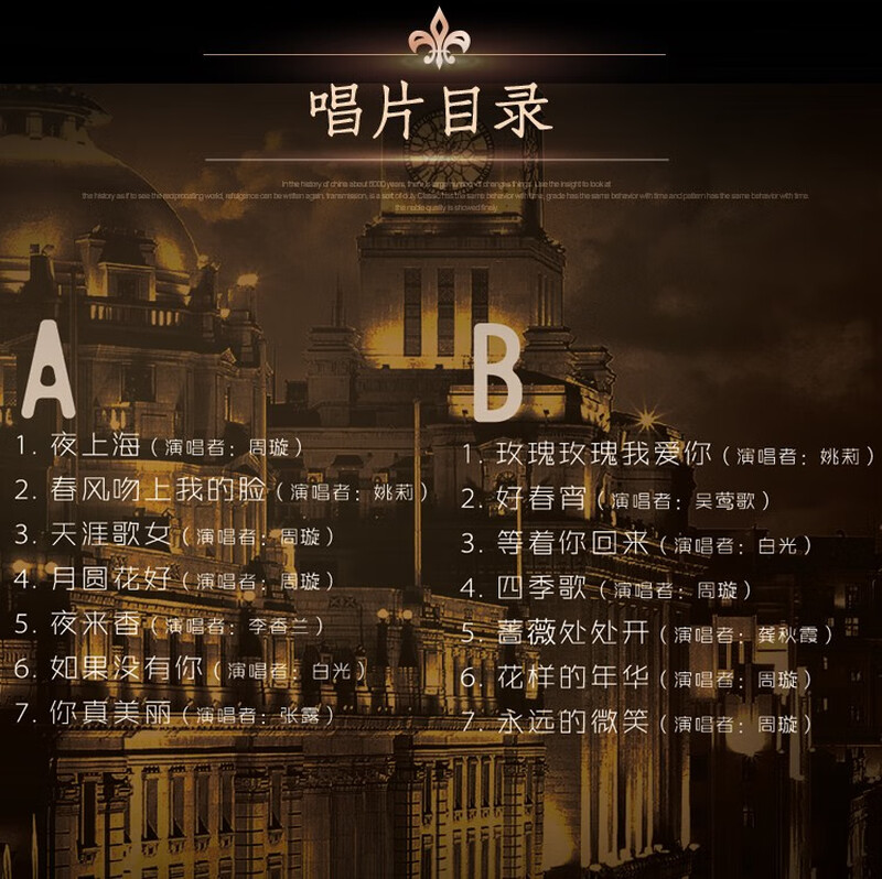 CGN genuine night Shanghai old songs 12-inch LP vinyl record\/gramophone available, made by a fever tuner, including postage