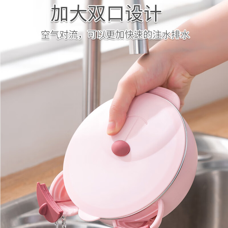 COOKSS children's dinner plate 316 stainless steel divided baby tableware food bowl baby suction cup water-filled thermal insulation bowl fork spoon powder