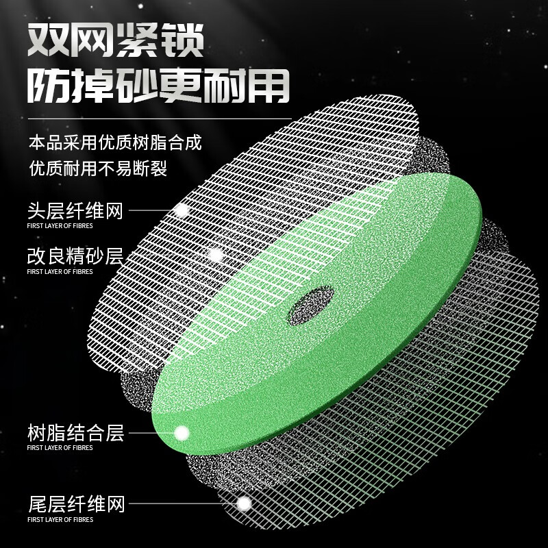 Delixi electrical angle grinder cutting disc resin grinding wheel disc double mesh metal cutting disc stainless steel metal grinding wheel disc cutting disc 107mm green double mesh sharp type 25 pieces + pressure plate