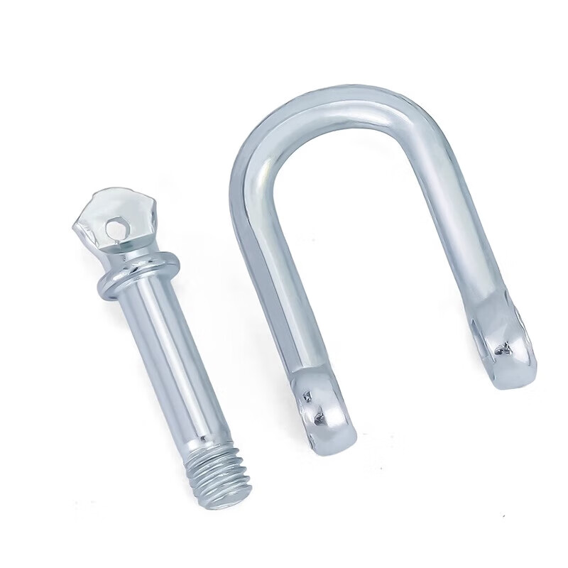 Jinchao national standard galvanized D-shaped bow shackle u-ring 304 stainless steel lifting shackle connection port lifting lug galvanized national standard D buckle M16 (load bearing 0.8 tons) 1 piece
