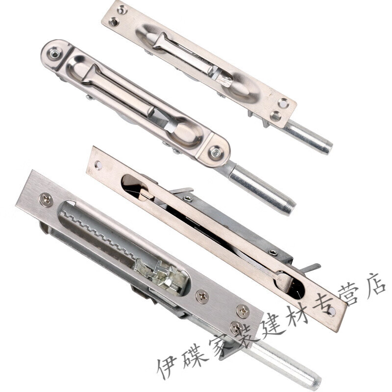 Anti-theft sub-unit door double-open door stainless steel heaven and earth central control anti-theft hidden bolt lock door bolt household accessories 6-inch round head bolt 144*23