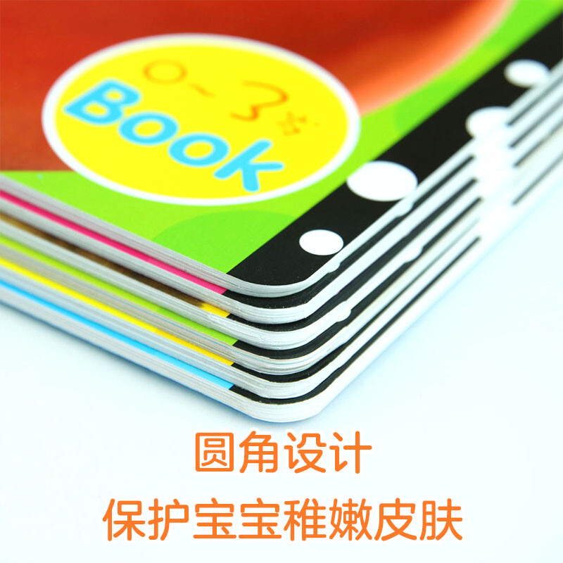 Baby Cognition Complete Book, 6 volumes, 0-3 year olds, enlightenment cognitive cards that cannot be torn, flip through educational picture books, object recognition cards, English bilingual preschool readings, baby books that are not afraid of tearing