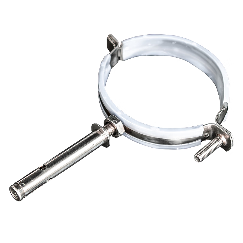 Xu ordered stainless steel pop-up pipe code hoop pipe clamp buckle hanging code buckle pvc rubber-coated drainage pipe clamp pipe bracket elevator stainless steel 110mm pop-up M10 nail length 8cm (10 pieces)
