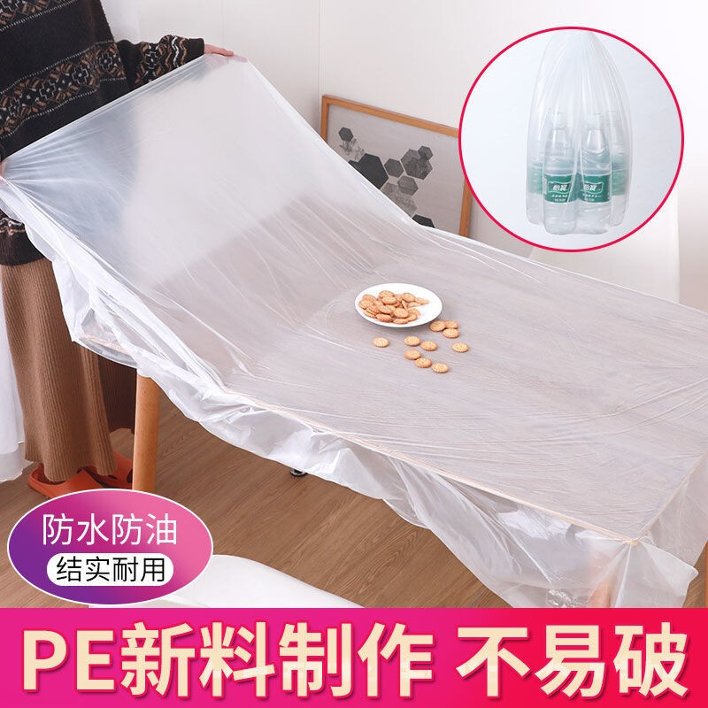 Simihua disposable tablecloth point-break thickened waterproof oil restaurant home round table square table rectangular takeaway night market tablecloth white thickened square 140*140cm 30 sheets