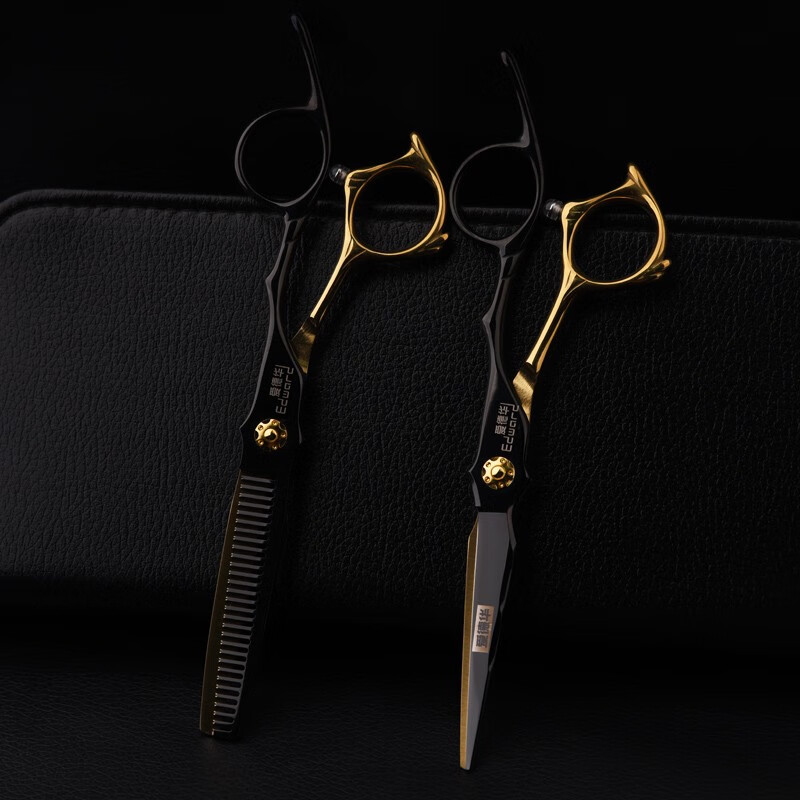 EDWARD hair salon hairstylist professional barber scissors dovetail handle hairdressing scissors hair cutting set C18 cloth leather bag