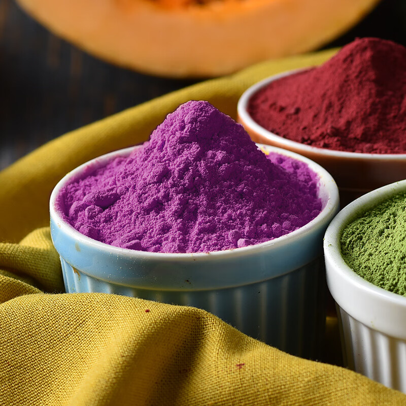 Zhanyi pure purple potato powder 120g colorful dumplings snowflake crisp toast colorful taro balls and mashed fruit and vegetable powder food coloring materials
