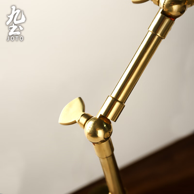 Jiutu creative hand-brewed coffee stand brass solid wood seat coffee filter V60 filter cup coffee appliance joint hand-brewed stand joint style