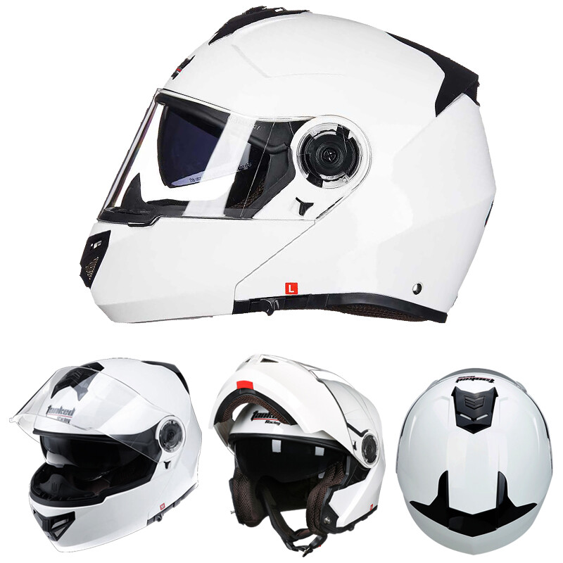 Tank T270 motorcycle helmet face-off helmet 3C men's and women's autumn and winter ventilation anti-fog safety helmet white XL