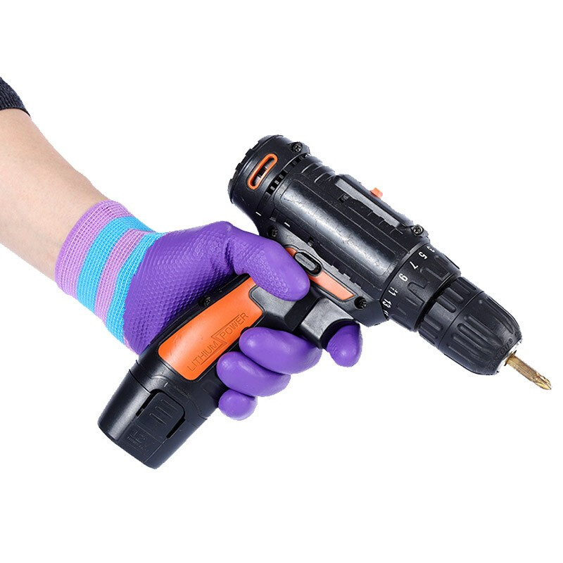 Women's small size Jishou A698 labor protection gloves rubber waterproof, non-slip and breathable construction site labor work Jishou wear-resistant protection A698S 24 pairs free shipping