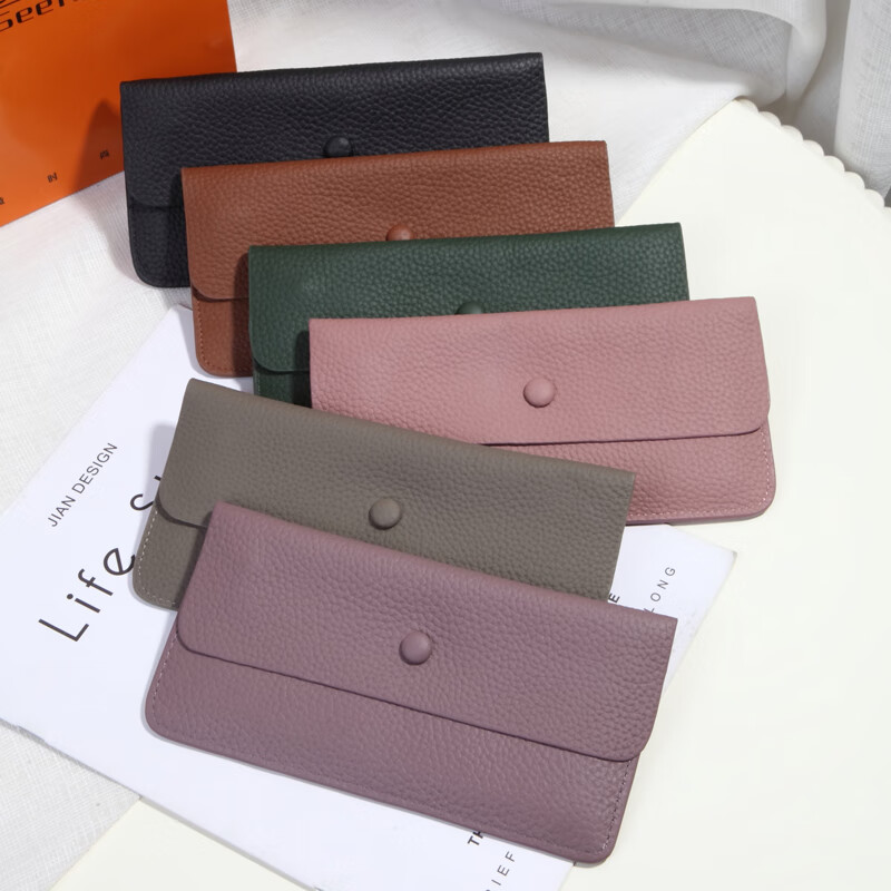 Sephoron New Year's Small Wallet for Women, Versatile 2026 New Soft Leather Ultra-Thin Wallet Card Holder All-in-one Compact Banknote Clip Caramel Color No Specifications