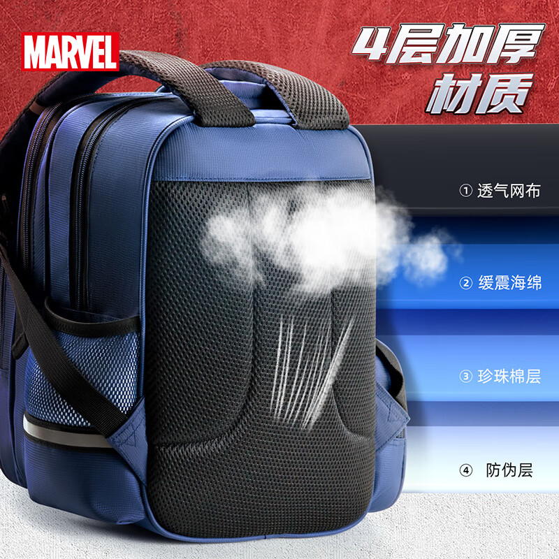 Disney (Disney) schoolbag primary school students 1-3 grade spine protection decompression large capacity boy children's backpack backpack widened shoulder strap