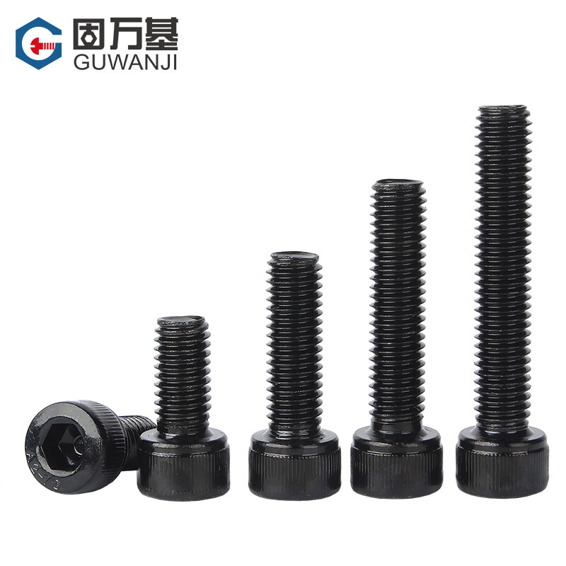 Guwanji Black 304 Stainless Steel Hexagonal Screws Cup Head Bolts Cylindrical Head Hexagonal Screws Extended Screws M12*35 (1 piece)