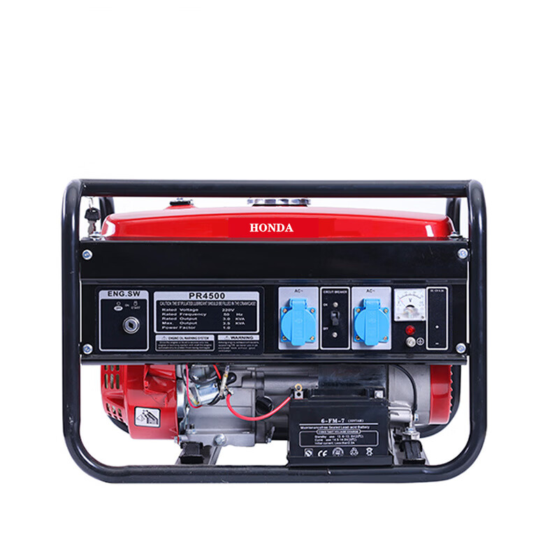 Honda gasoline generator Wuyang Honda power silent generator portable small household construction site outdoor emergency power 3 kilowatt gasoline hand start (single-phase electricity)