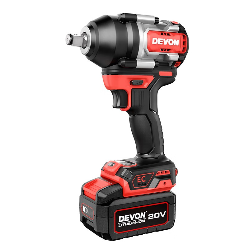 Devon 20V lithium battery brushless electric impact wrench 5759 high torque heavy duty electric wind cannon powerful auto repair wrench bare metal | no battery, charger