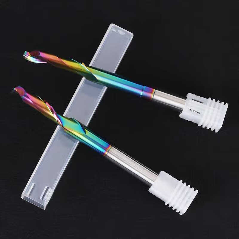 M42 cobalt-containing high-speed steel single-edge HSS colorful coating profiling engraving knife aluminum alloy extended single-edge milling cutter non-standard customization specifications