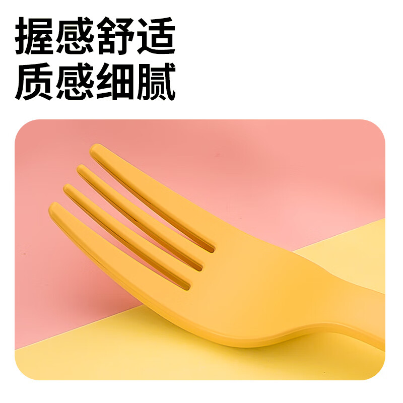 Kitshine Korean imported children's portable tableware student chopsticks spoon and fork set environmentally friendly cartoon corn starch production corn chopsticks spoon and fork 1 head