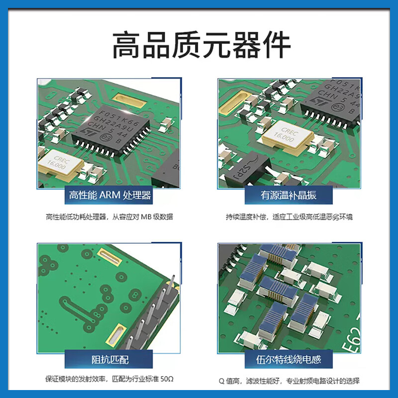 Ebyte high-speed flight control 433M wireless transceiver transmission module UAV automatic frequency hopping spread spectrum SI4463 full duplex full duplex 30db E62-433T30D without antenna