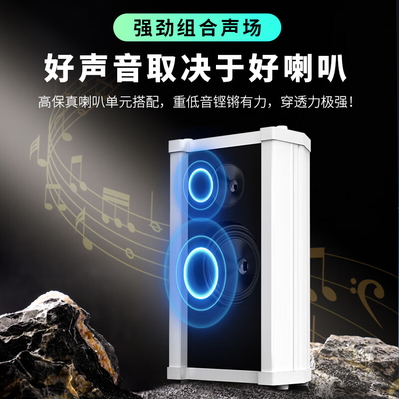 Newmine QB-512 Outdoor Ceiling Speaker Waterproof Speaker Column Outdoor Public Broadcasting Ceiling Speaker Wall Mounted Speaker Amplifier (20W One to Two)