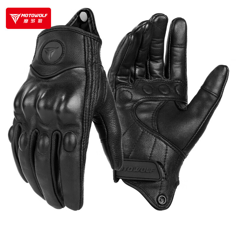 MOTOWOLF motorcycle gloves, summer windproof protective shell, motorcycle rider anti-fall full-finger riding gloves for men and women, suitable for all seasons
