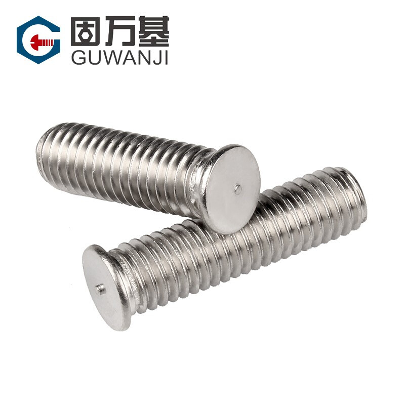 Guwanji 304 stainless steel welding screws, spot welding screws, implant welding nails, welding studs, bolts, screws, spot welding posts, M10x25 10 pieces, 304 material