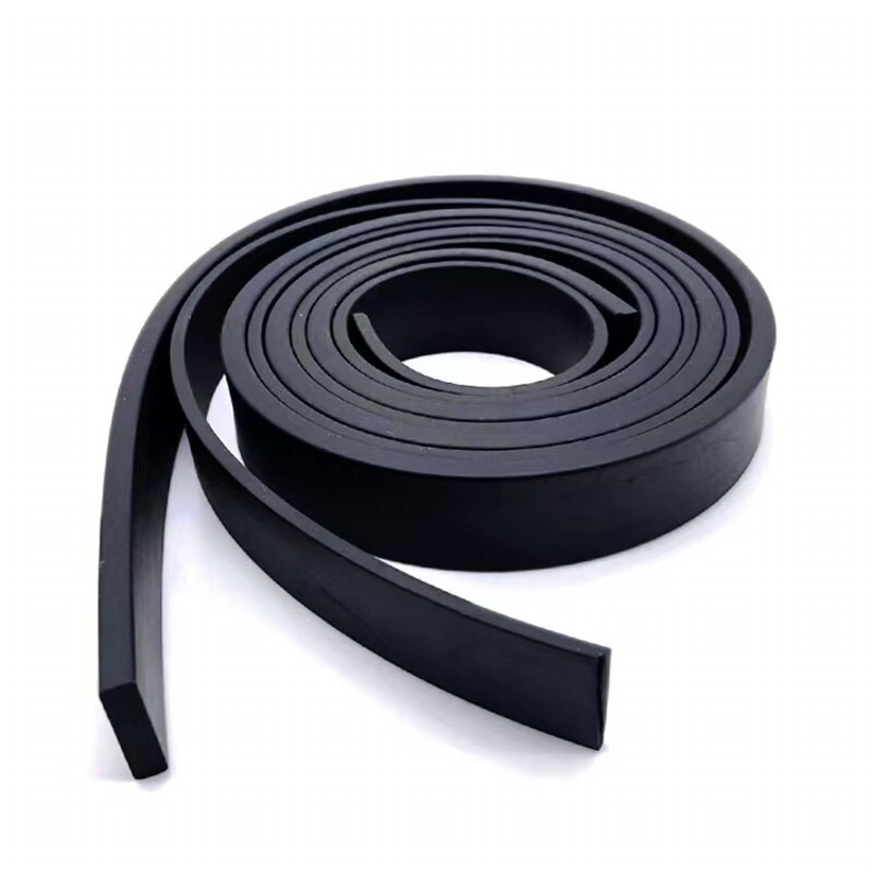 Rubber strip, solid flat strip, square strip, black glass shock-absorbing buffer, anti-slip rubber gasket, hard rubber waterproof marine sealing strip, can be customized, thickness 10mm*width 15mm, 1 meter price