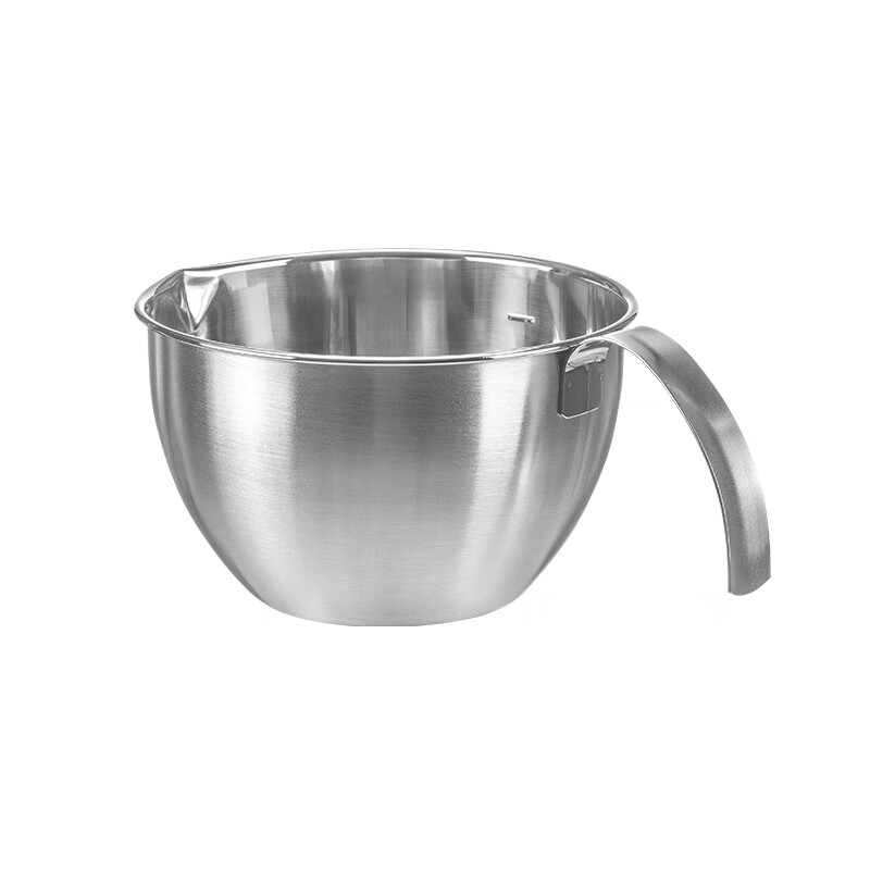 Shuangshan 304 stainless steel cooking bowl with handle kitchen egg cream whipping basin salad instant noodle mixing bowl stainless steel with handle (diameter 14.5*height 8.5cm) 1L