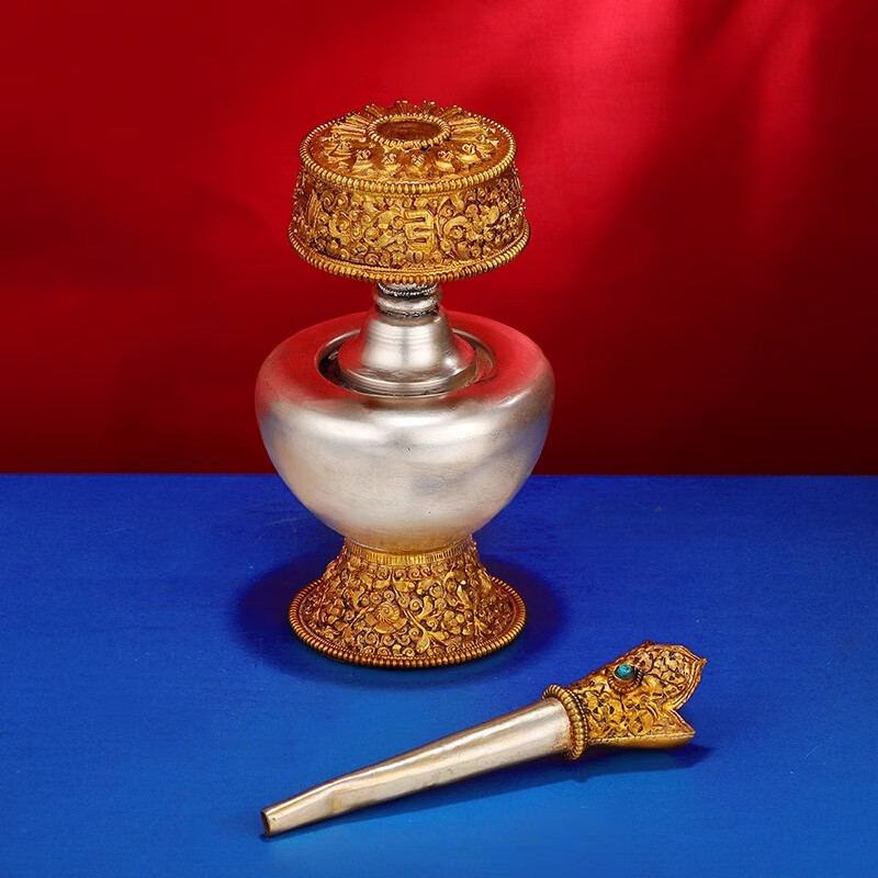 Nepalese copper gilt silver spoutless Bemba pot Wenba pot water purification kettle Tibetan style home supplies water purification bottle Type A 1ml