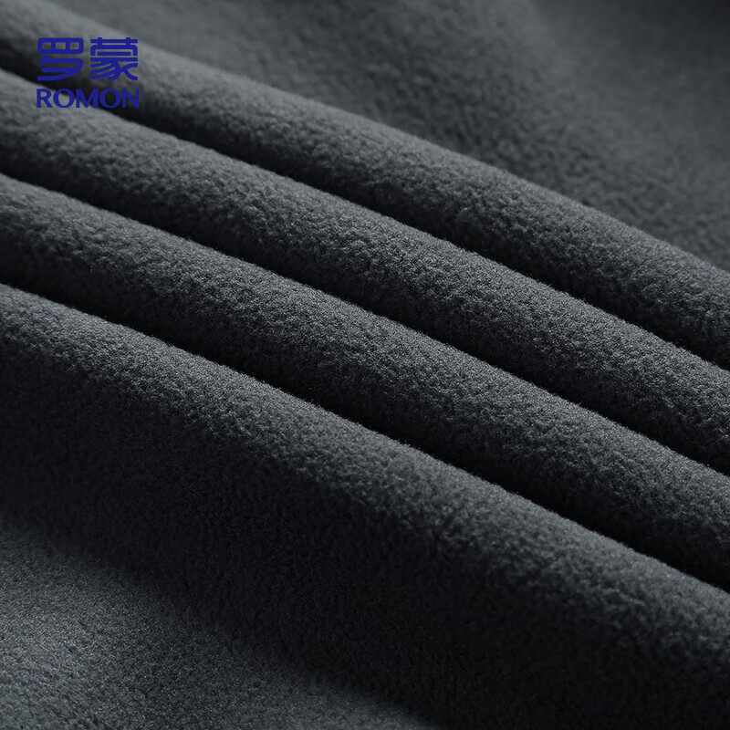 ROMON jacket men's autumn and winter business warm fleece jacket casual polar fleece jacket men's BB9 dark blue XL