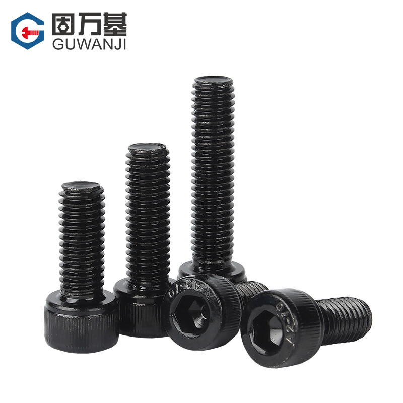 Guwanji Black 304 Stainless Steel Hexagonal Screws Cup Head Bolts Cylindrical Head Hexagonal Screws Extended Screws M12*35 (1 piece)