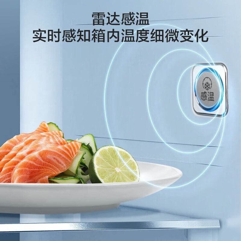 Rongsheng 608-liter refrigerator ion purifier double-door door-to-door household first-class energy efficiency variable frequency air-cooled frost-free ultra-large capacity state-subsidized official flagship store BCD-608WD18HP black rhyme gray