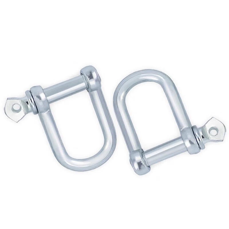 Jinchao national standard galvanized D-shaped bow shackle u-ring 304 stainless steel lifting shackle connection port lifting lug galvanized national standard D buckle M16 (load bearing 0.8 tons) 1 piece