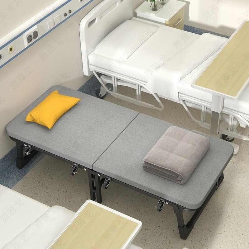 Quanpinwu lunch break folding bed, single bed, office nap bed, simple bed, hospital accompanying bed, home folding bed, Jingsuda upgraded sponge model - 60cm wide, widened and thickened square tube