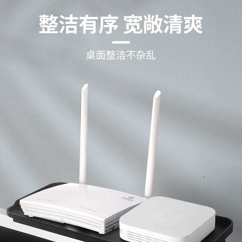 Jinying TV top storage rack TV monitor top support storage rack TV box remote control set-top box bracket storage rack black