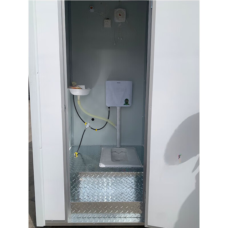 Huili's mobile toilet, bathroom, shower room, integrated household outdoor rural dry toilet park temporary environmentally friendly toilet 1.1*1.1*2.35 meters straight discharge