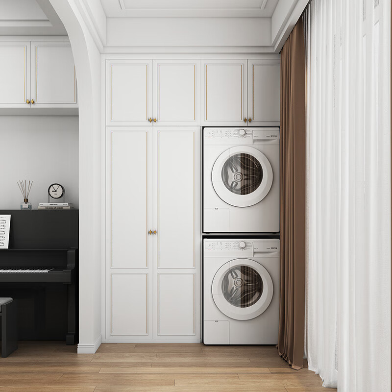 Sofia integrated wardrobe Nordic light luxury bedroom furniture multi-functional storage cloakroom wardrobe Aluminum frame glass door wardrobe Yuan/square meter Klavika series