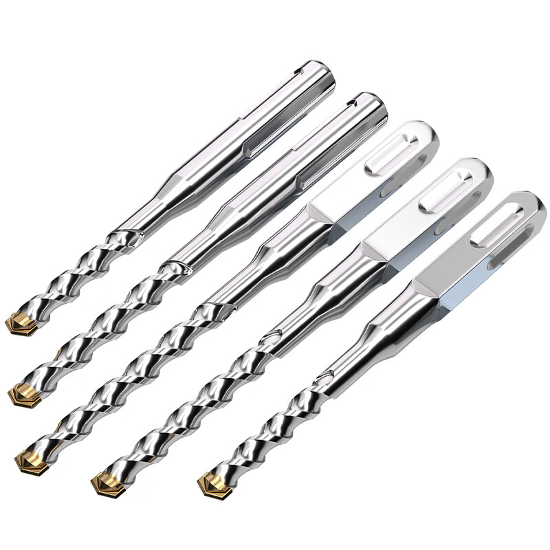 Fengji tungsten steel extended impact drill electric hammer drill bit concrete through wall square handle round handle drilling and slotting fastener 6+8+10+12 square handle set