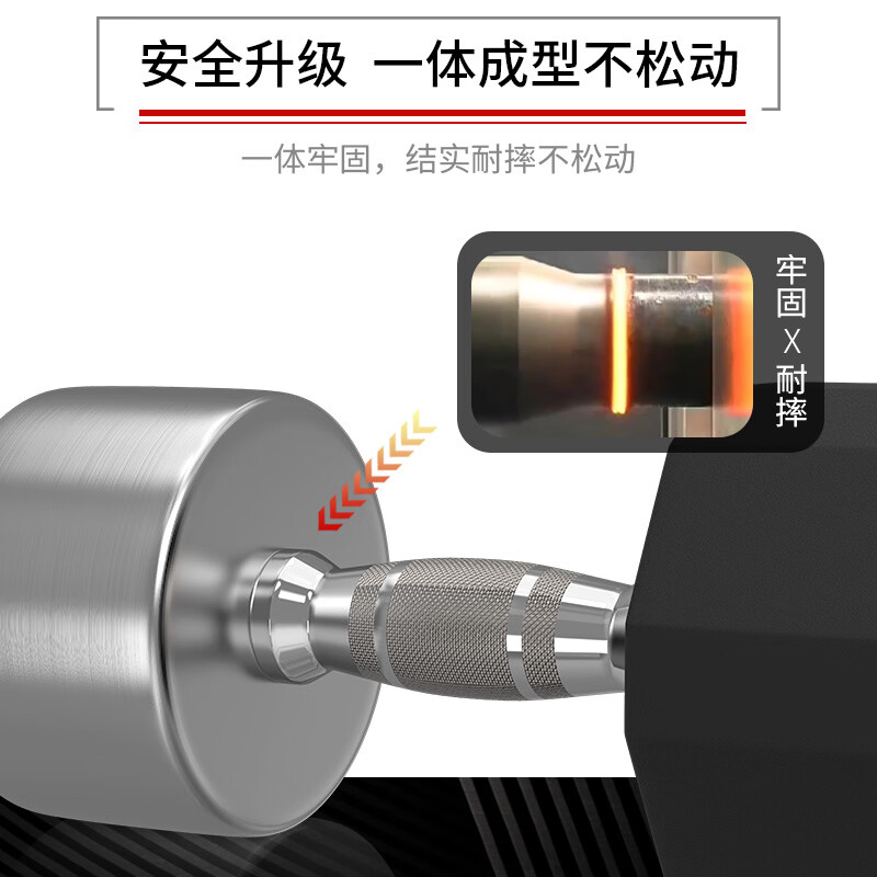 PROIRON rubber-coated dumbbells men's home dumbbell fitness twelve-sided environmentally friendly dumbbell set 5KG*1 pair