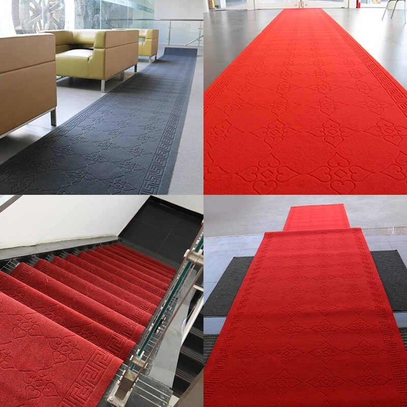 Customizable carpets for living room, corridor, bathroom, hotel entrance, entrance, water-absorbent, non-slip, waterproof, commercial stair elevator, red carpet cutting roll, big red (ordinary embossed 5mm thick) 1.2 meters wide, take a few pieces and get a few meters long