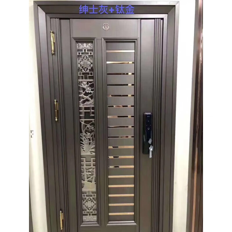 Zhuolan stainless steel Korean door household ventilation door middle door single-open anti-theft door ventilation double door sincere model 980x2200mm