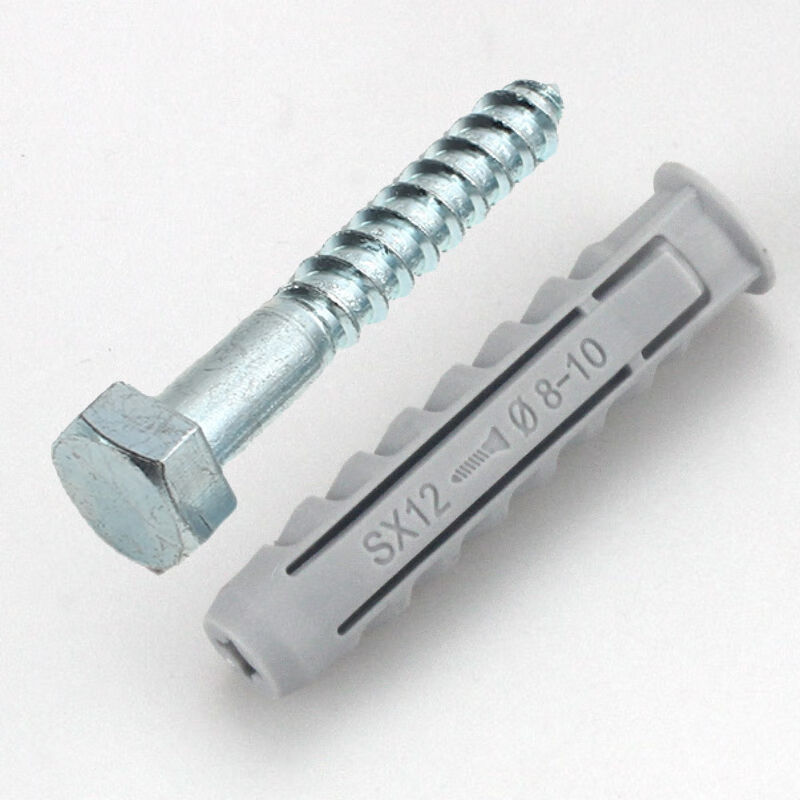 Meikejie TV bracket hanger installation expansion screw plastic expansion tube rubber plug expansion plug tetrahedron M681012 12*60+hexagonal nails (20 sets)