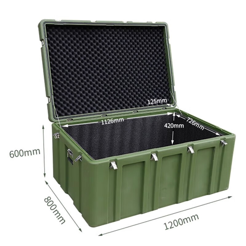 Zhongjiu Rotational Molding Box Outdoor Vehicle Storage Tools and Equipment Storage Box Earthquake Rescue and War Preparedness Material Box Length 1500* Width 500* Height 330mm Empty Box