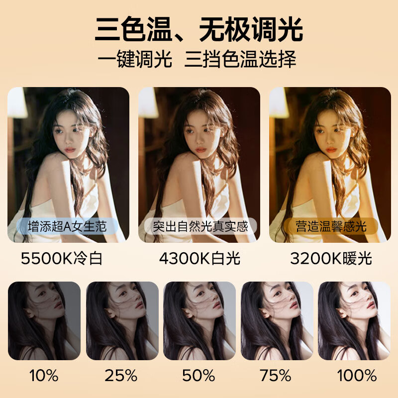 Beiyang 200w live broadcast fill light photography camera lighting professional live broadcast dedicated beauty lamp spherical lampshade deep polished lamp portrait jewelry food video soft light film and television shooting lamp