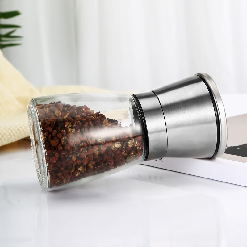 MAXCOOK 304 stainless steel grinder pepper manual grinding bottle black pepper powder pepper seasoning bottle seasoning jar 200ml small size MCPJ026