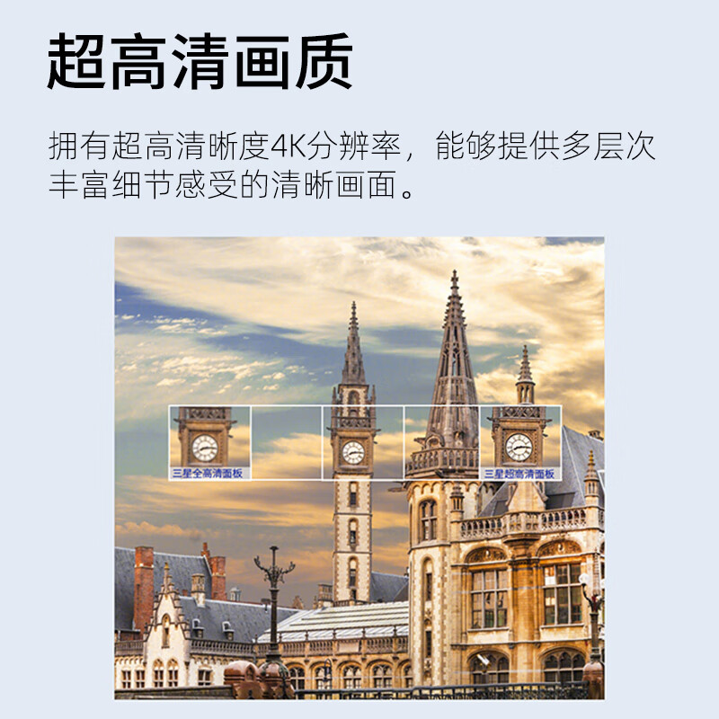 Samsung (SAMSUNG) 4K ultra-clear HDR large screen wall-mounted conference TV smart super LCD digital signage no ads on startup built-in audio free door-to-door installation 55-inch 4K large screen